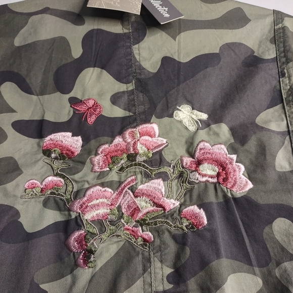 Ashley by 26 International Camo Embroidered Roll-up Tab Hunt Jacket Sz XL NWT - Picture 12 of 15